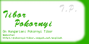 tibor pokornyi business card